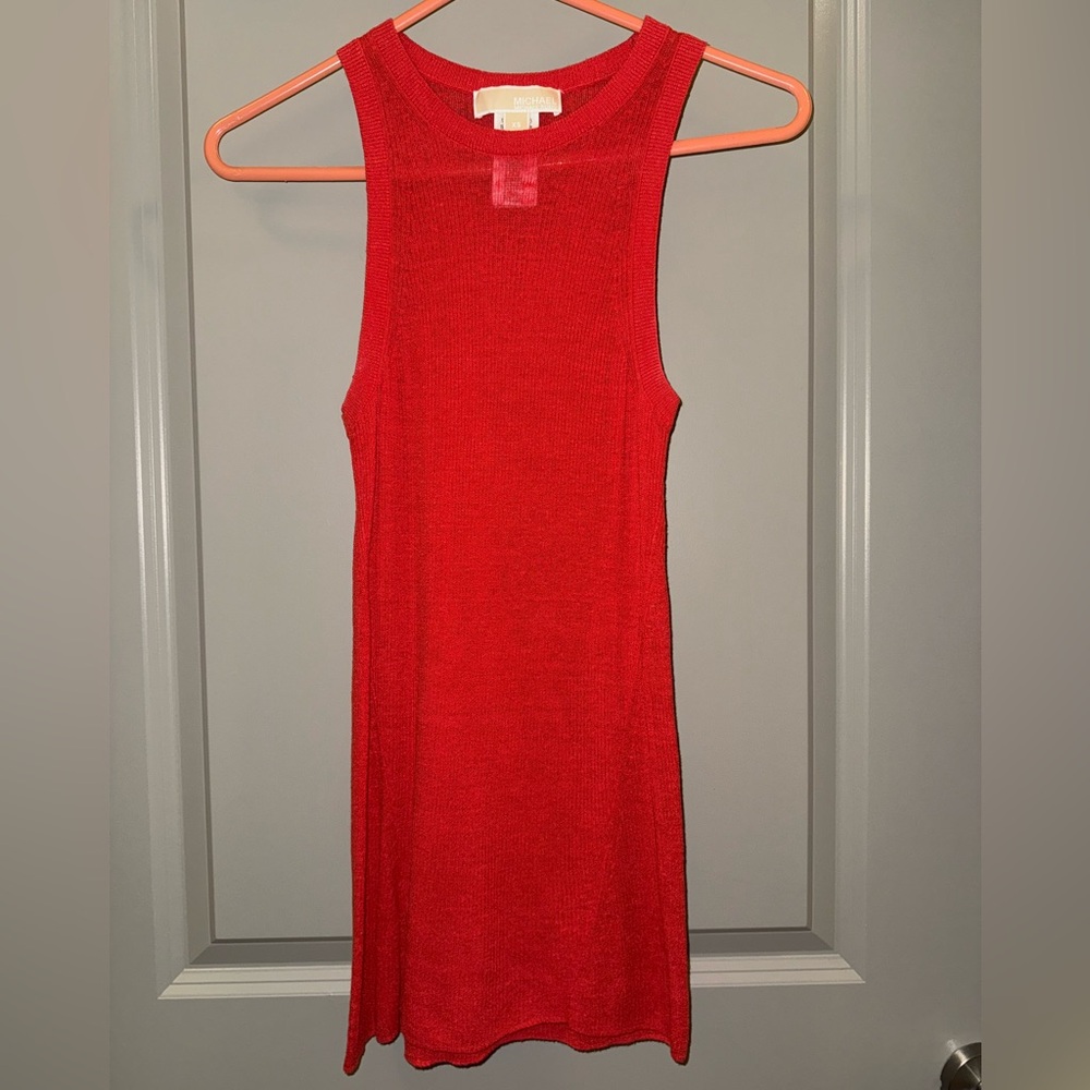 Michael Kors Vibrant Coral Sleeveless Tank